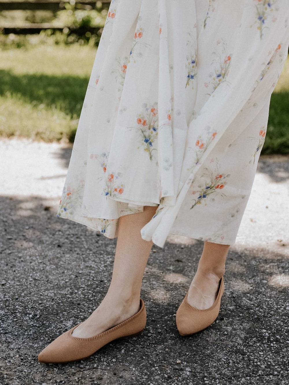 Vivaia Pointed-Toe Ballet Flats Aria 5° In Nutmeg Size 38 / 7/7.5